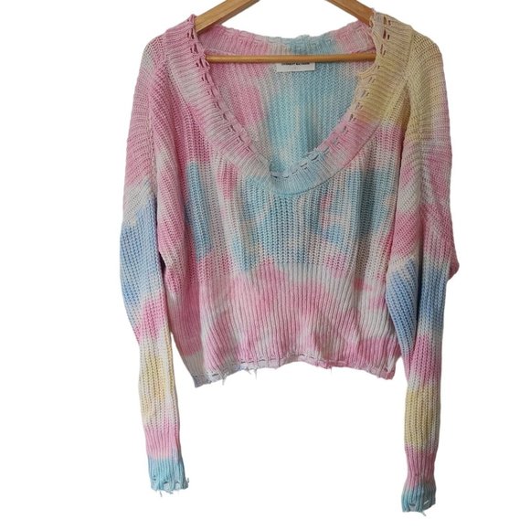 Goodnight Macaroon Rainbow Sweater Large - Picture 1 of 4